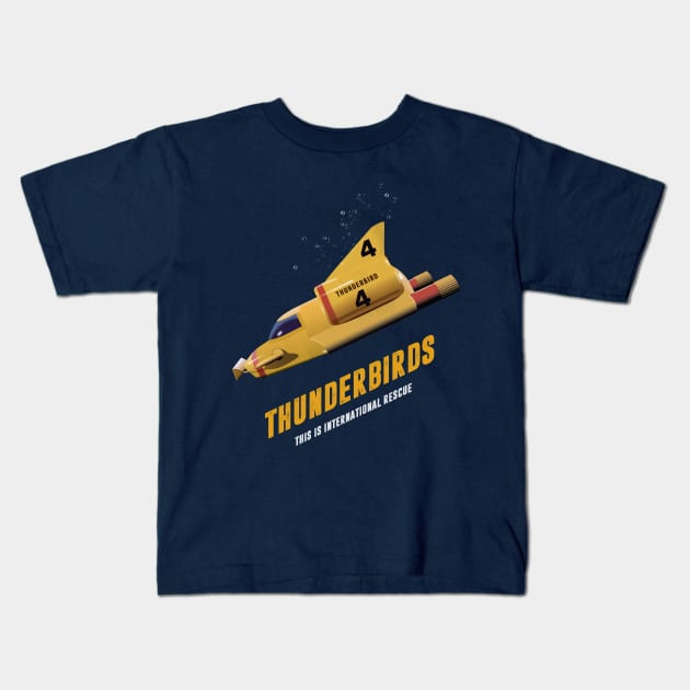 Thunderbirds TV Series Kids T-Shirt by MoviePosterBoy